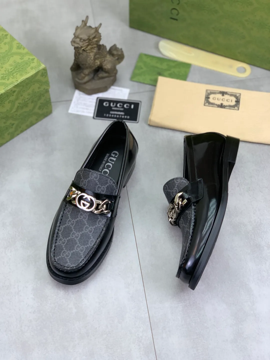 Men's men's shoes 💰P480 [New style] Water-dyed cowhide 💰💎💎💎 [Gucci] GUCCI high-end men's formal business leather shoes, original order 1:1 authentic goods! Original imported high-end open-edge beaded calfskin, original metal buckle, imported first-layer cowhide lining for feet, original outsole, men's shoe size: 38-45, 2️⃣ colors available